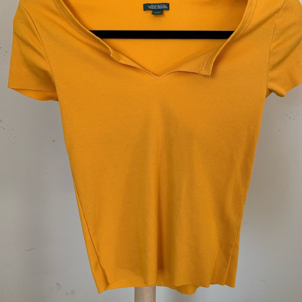 yellow crop top